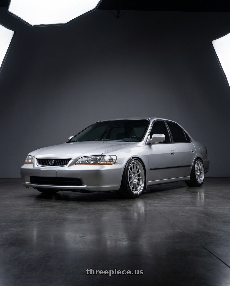 1999 Honda Accord with Enkei NT03+M 5x114.3 18x7.5+42 Hyper Silver wheels