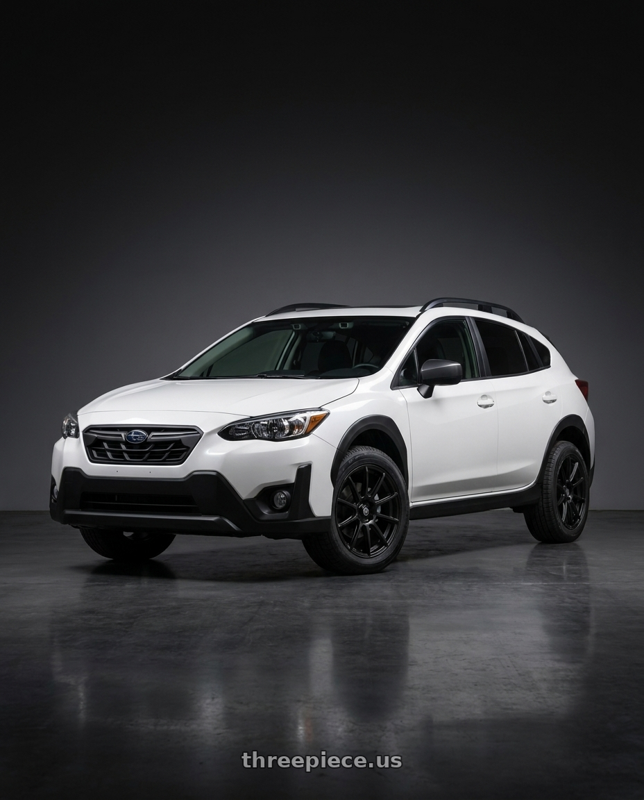 2022 Subaru Crosstrek Sport fitted with Konig Control 5x100/5x114.3 18x8+45 Matte Black $457.92 wheels