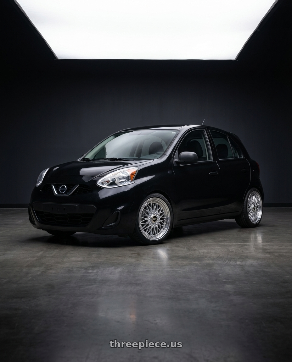 2017 Nissan Micra with BBS Super-RS 5x112 19x9.0+42 Silver wheels