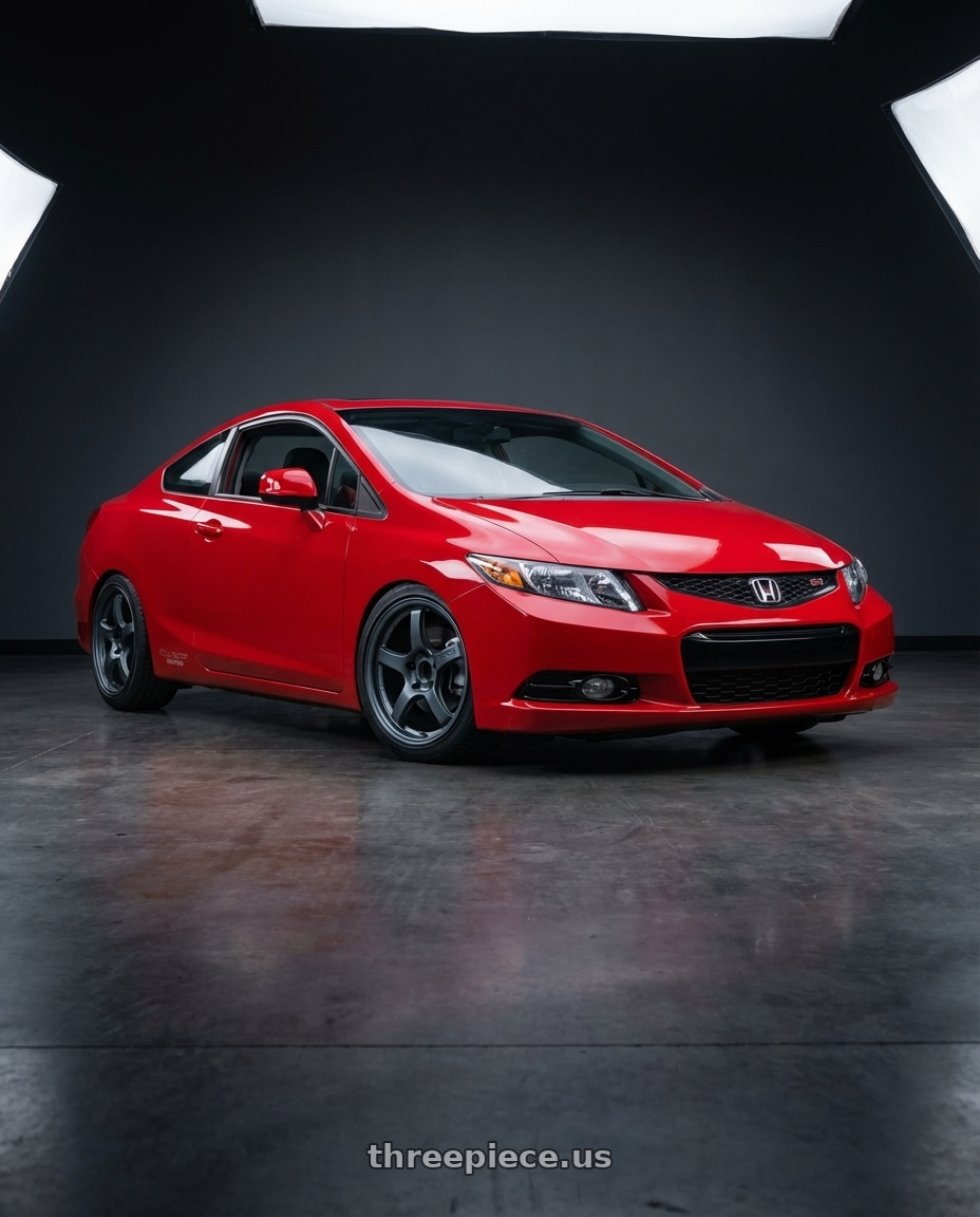 2011 Honda Civic Si with Gram Lights 57CR 5x114.3 17x9+22 Gunblue II wheels