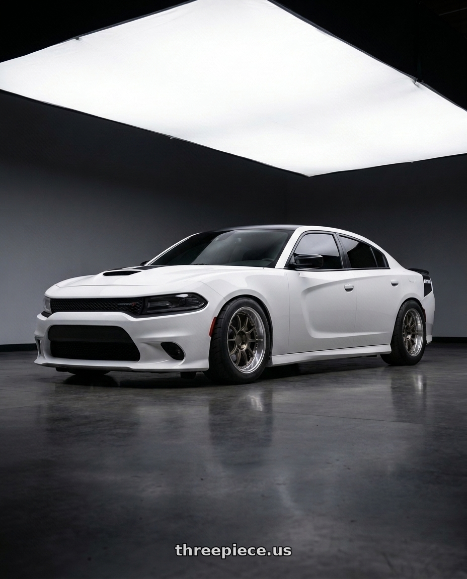 2021 dodge charger with SSR Professor SP5 5x115 20X9.5+18 SL Disk High Metal Bronze wheels