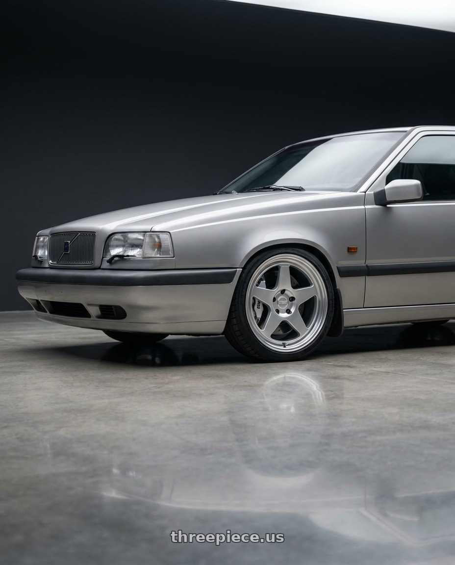 1996 Volvo 850 GLE, Silver, Big brake kit silver 6 piston calipers. with Kansei K12H KNP 5X108 18x8.5 35 Hyper Silver wheels