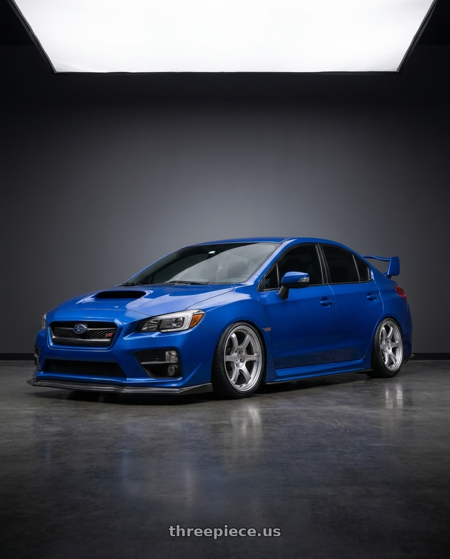 2017 Subaru wrx sti with Gram Lights 57DR 5x114.3 18x9.5+38 Grace Silver wheels