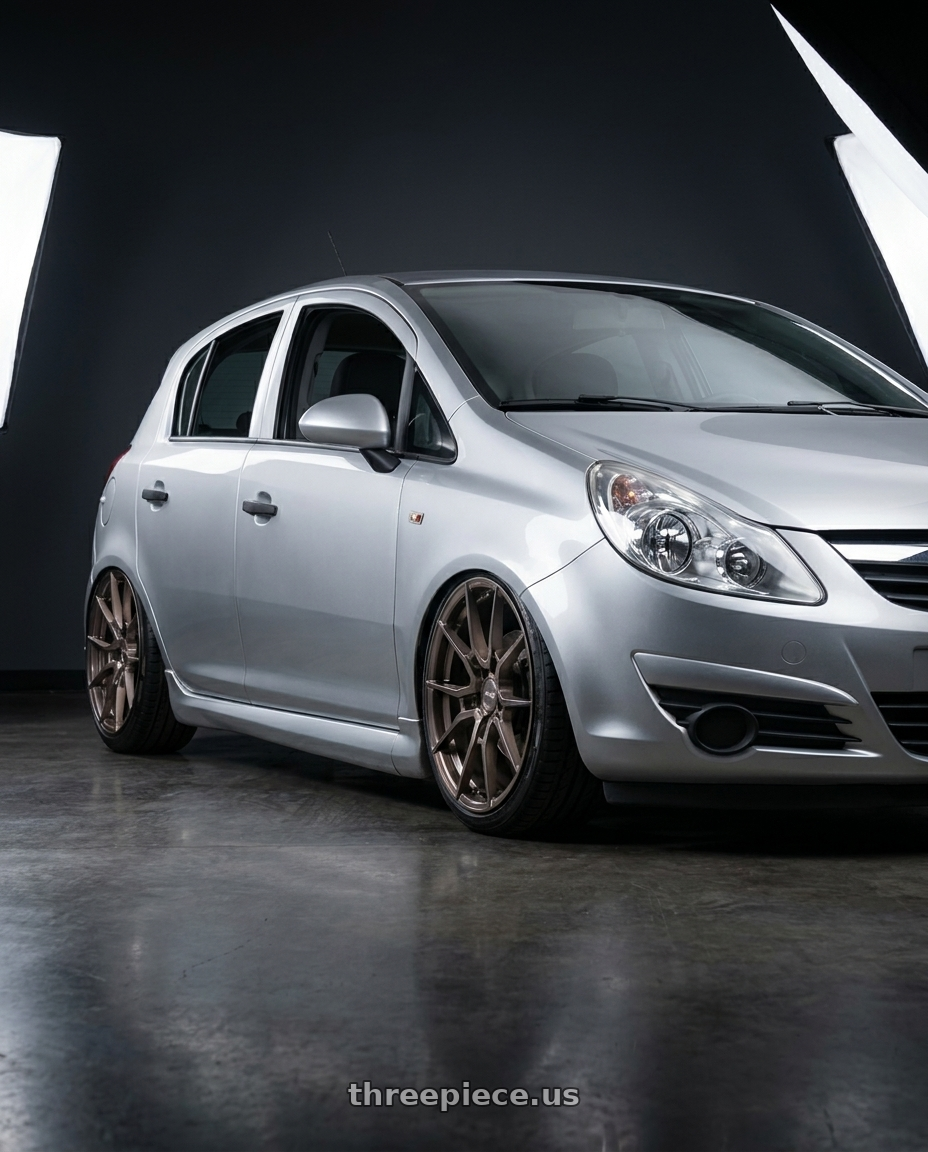 2010 Opel corsa d with Niche Mono T111 KANAN 5X120 20X11 +45 BRUSHED CANDY SMOKE wheels