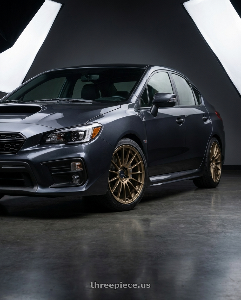 2018 Subaru WRX Limited with Enkei RS05-RR 5x114.3 18x9.5+22 Titanium Gold wheels
