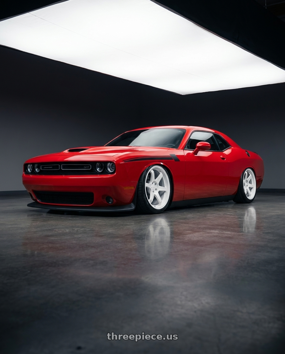 2021 Dodge Challenger GT AWD with ESR Wheels SR SERIES SR07 5x115 19x9.5 +22 Gloss White wheels