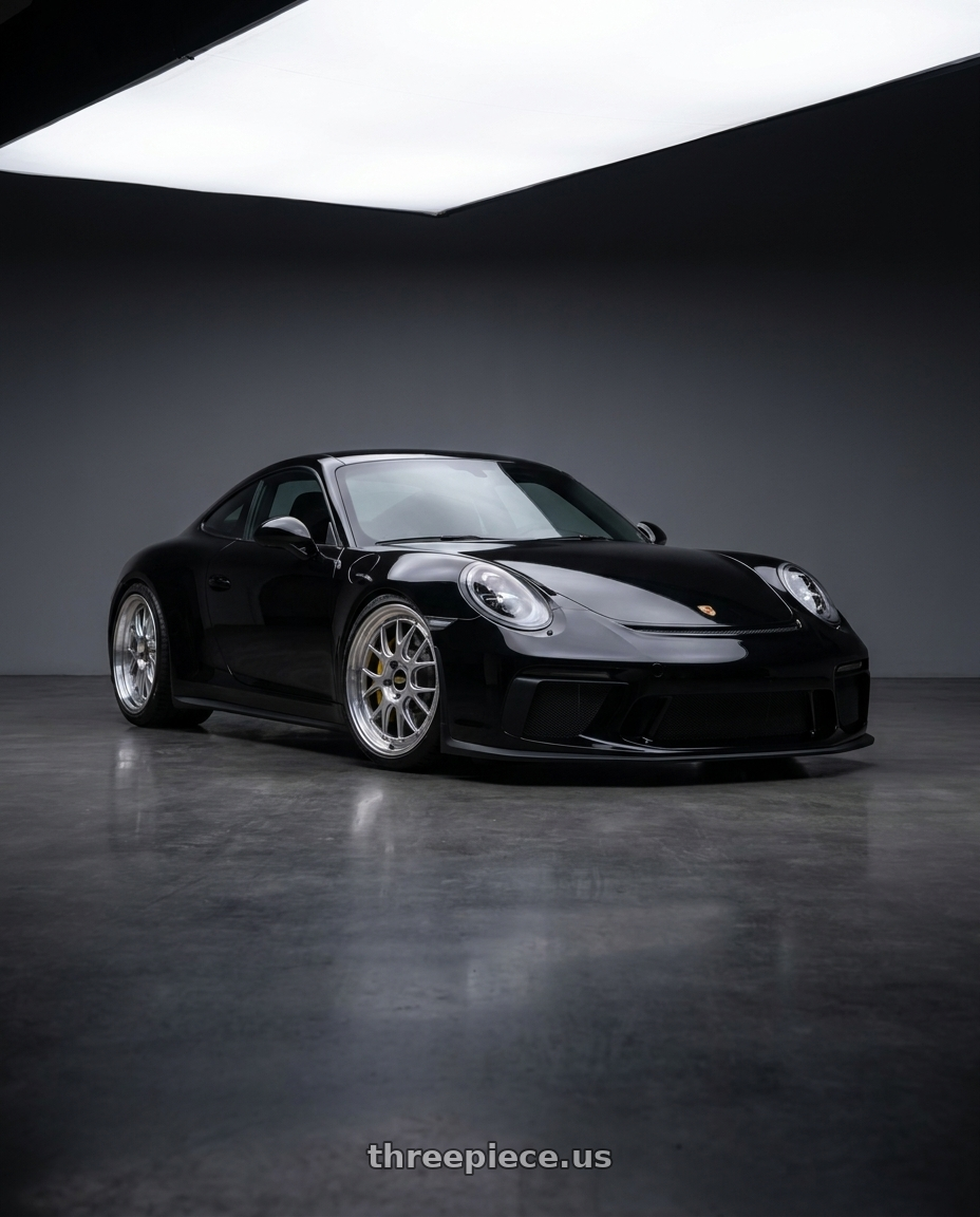 2019 Porsche gt3 with BBS LM-R 5x114.3 19x8.5+43 Diamond Silver wheels