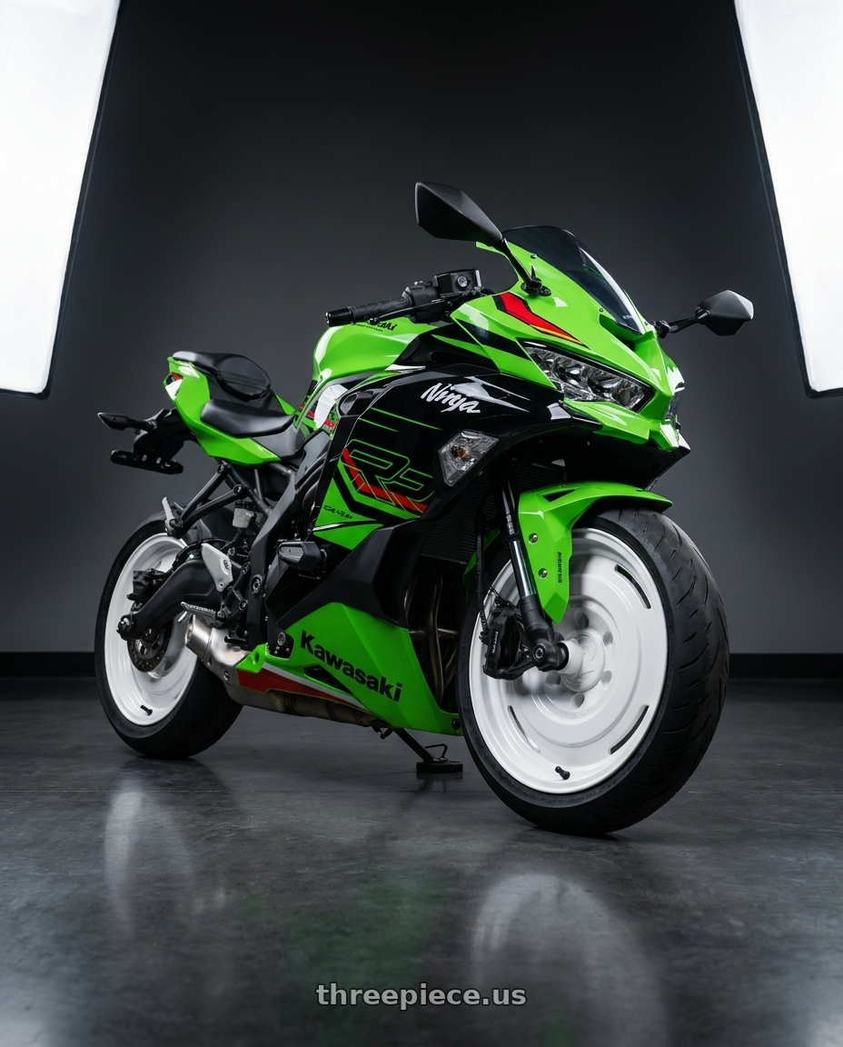 2023 Kawasaki ZX4RR with fifteen52 ANALOG HD 6x139.7 17x8.0 +25 CLASSIC WHITE (GLOSS WHITE) wheels