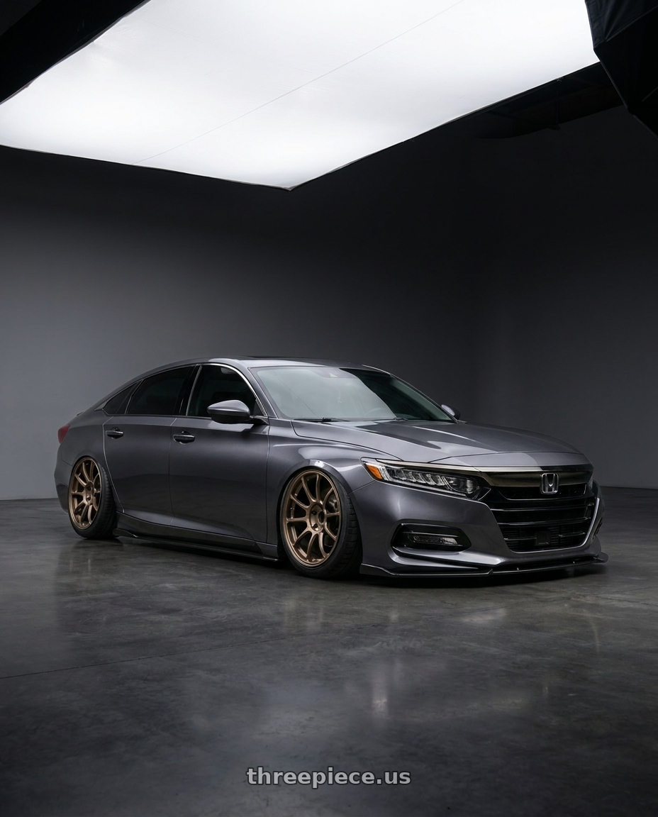 2019 Honda accord with Volk Racing ZE40 M-SPEC 5x114.3 19x10.5 +22 BRONZE wheels