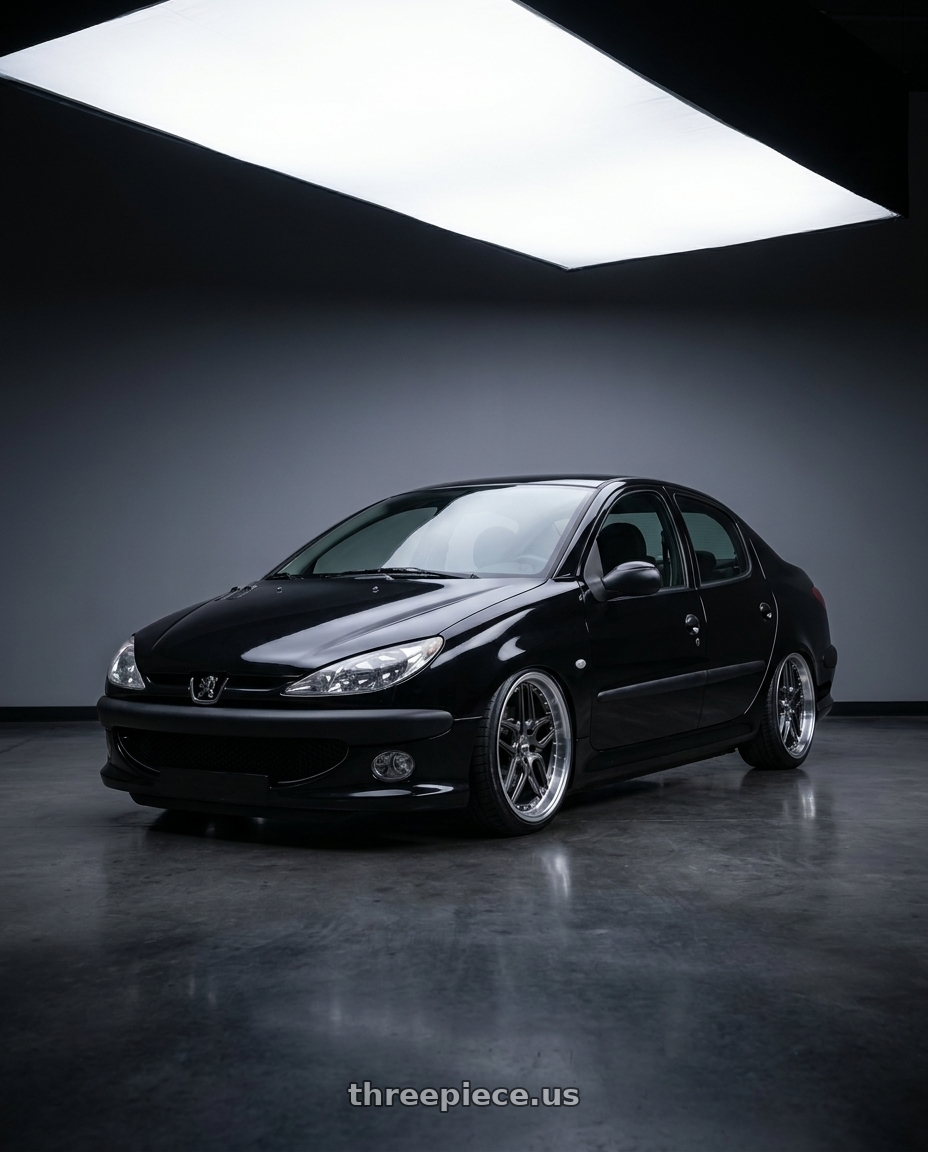 2011 Peugeot 206 SD with ESR Wheels CS SERIES CS15 5x100 18x8.5 +30 Gloss Graphite wheels