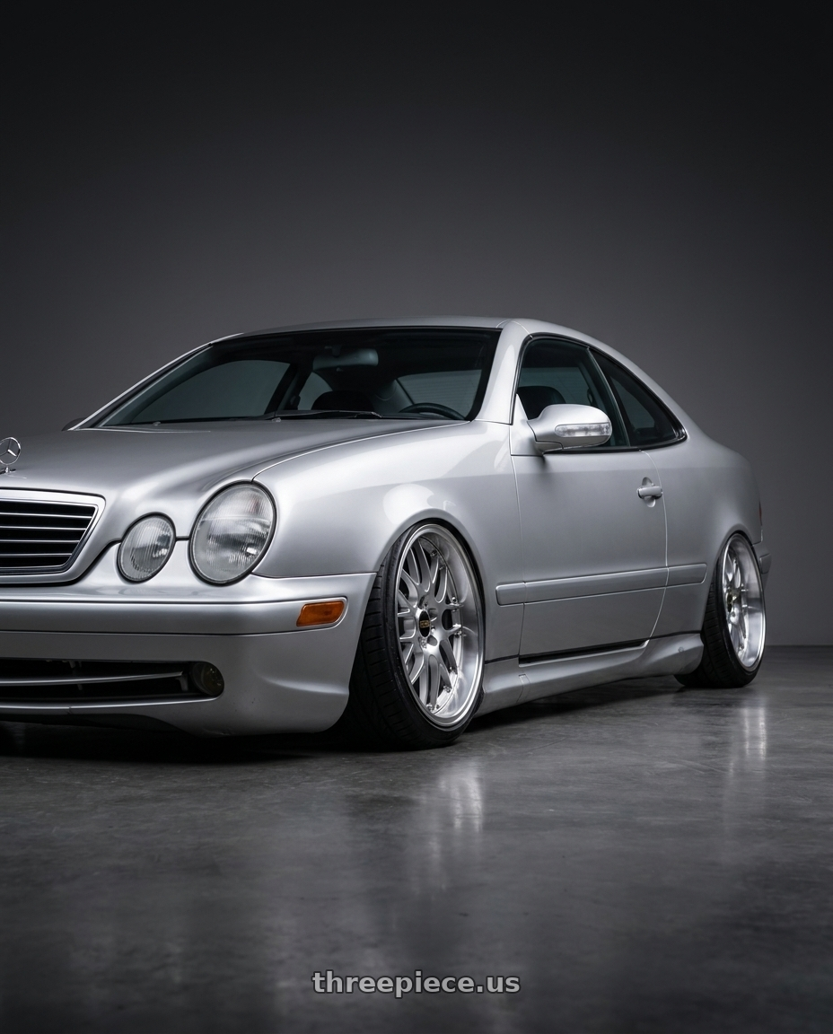 1999 Mercedes CLK320 with BBS RS-GT 5x120 19x9.5 +40 Diamond Silver Center Diamond-Cut Rim wheels