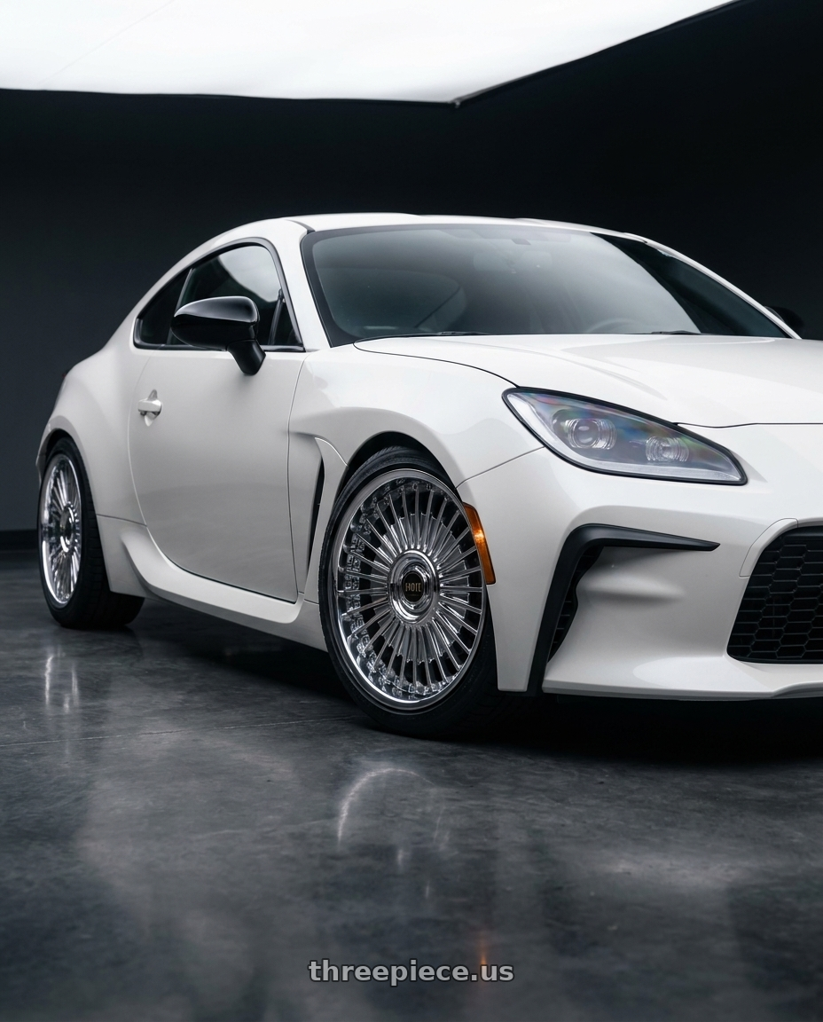 2022 Toyota GR86 with Work Emitz Black Polish 5x100 19x7.5 +45 wheels
