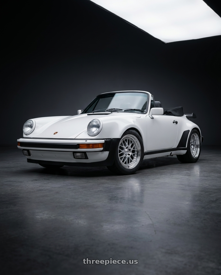 1987 Porsche 930 with Work Meister M1 3p 5x130 18x10.5+8 H Disk Silver wheels