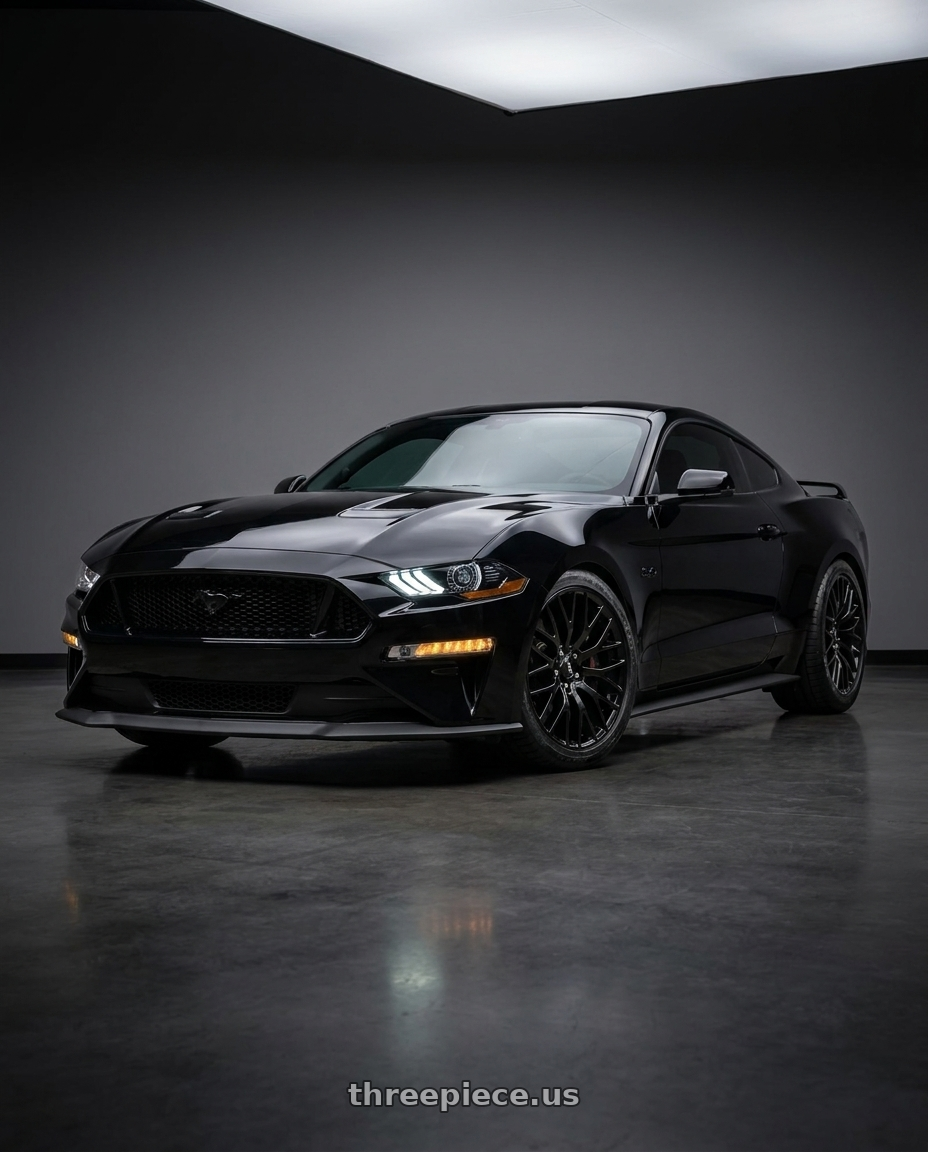 2020 Ford Mustang Shelby GT500 with American Racing AR941 MACH FIVE 5X114.3 20X11 +25 GLOSS BLACK wheels