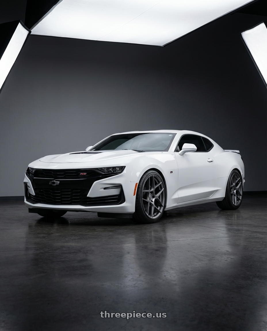 2022 Chevrolet Camaro with Aodhan AFF2 5x120 20x9+30 Matte Gray wheels