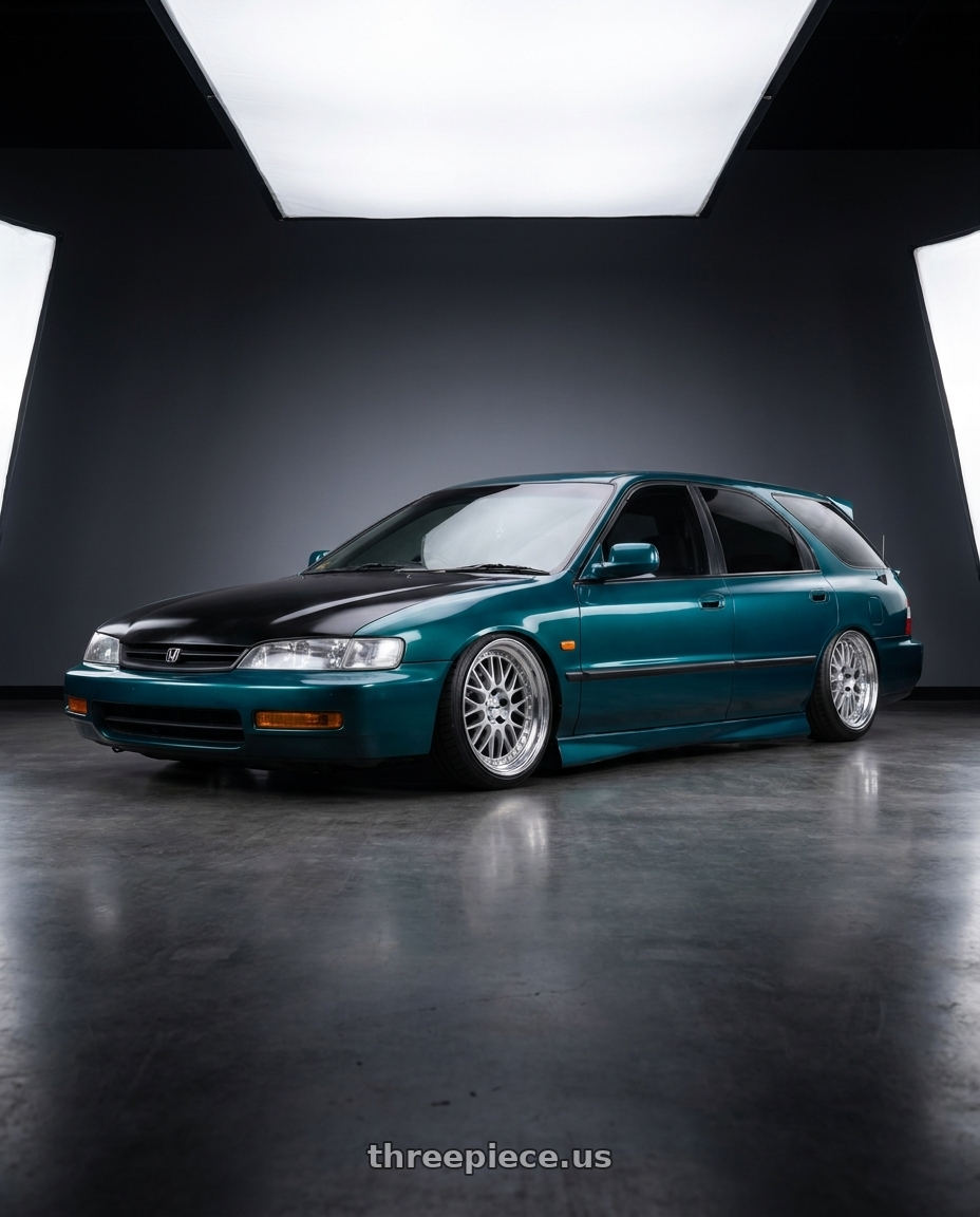 1995 honda accord Areodeck wagon with Work Meister M1 3p 4x114.3 18x8+38 O Disk Silver wheels