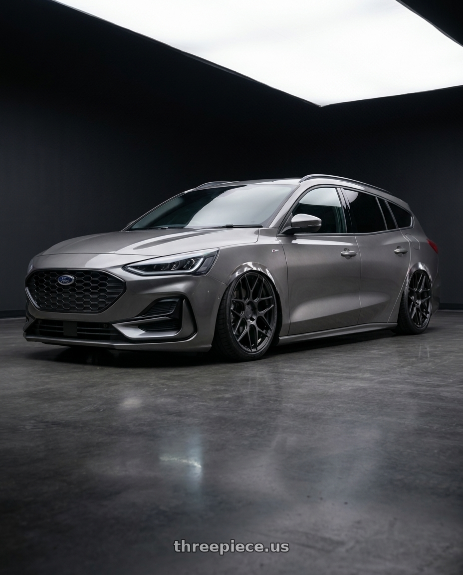 2024 Focus St Line Wagon with Aodhan AFF2 5x114.3 19x9.5+35 Matte Black wheels