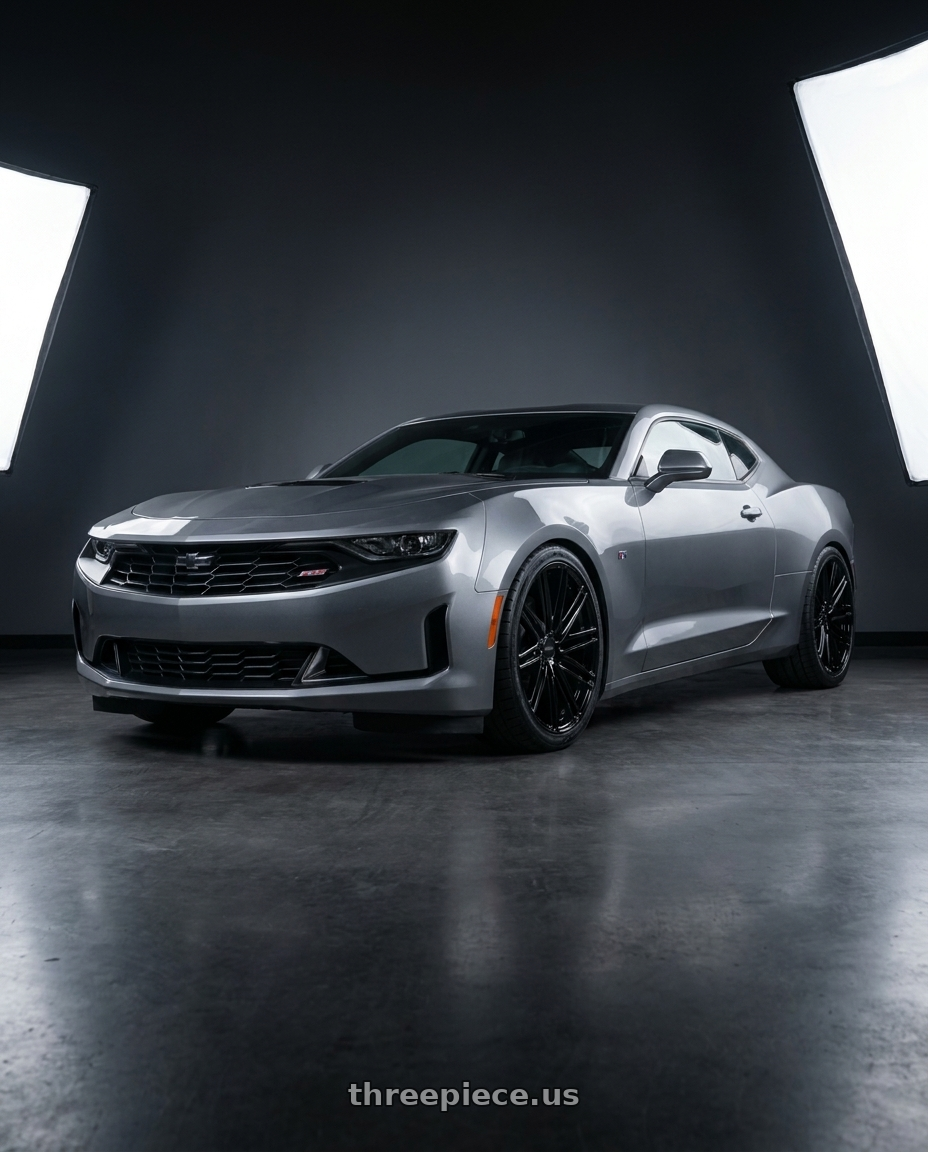 2019 Chevrolet Camaro SS with Petrol P1C 5X120 19X8 +35 GLOSS BLACK wheels