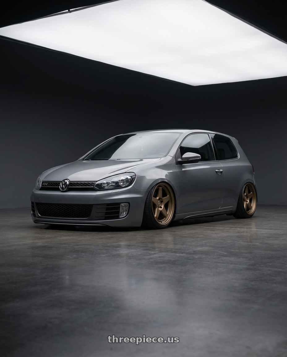 2013 Volkswagen GTI MK6 with Kansei K12B KNP 5X112 18x8.5 35 Bronze wheels