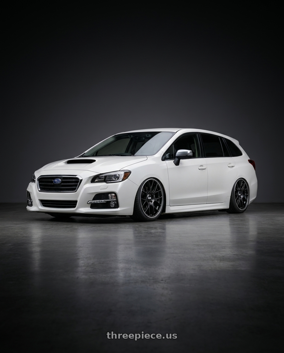 2018 Subaru levorg with BBS CH-R 5x130 19x12 +45 Satin Black Polished Rim Protector wheels