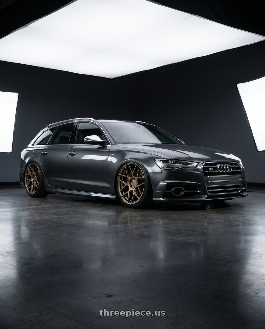 2016 Audi S6 C7 with Aodhan AFF2 5x112 20x10.5+35 Matte Bronze wheels