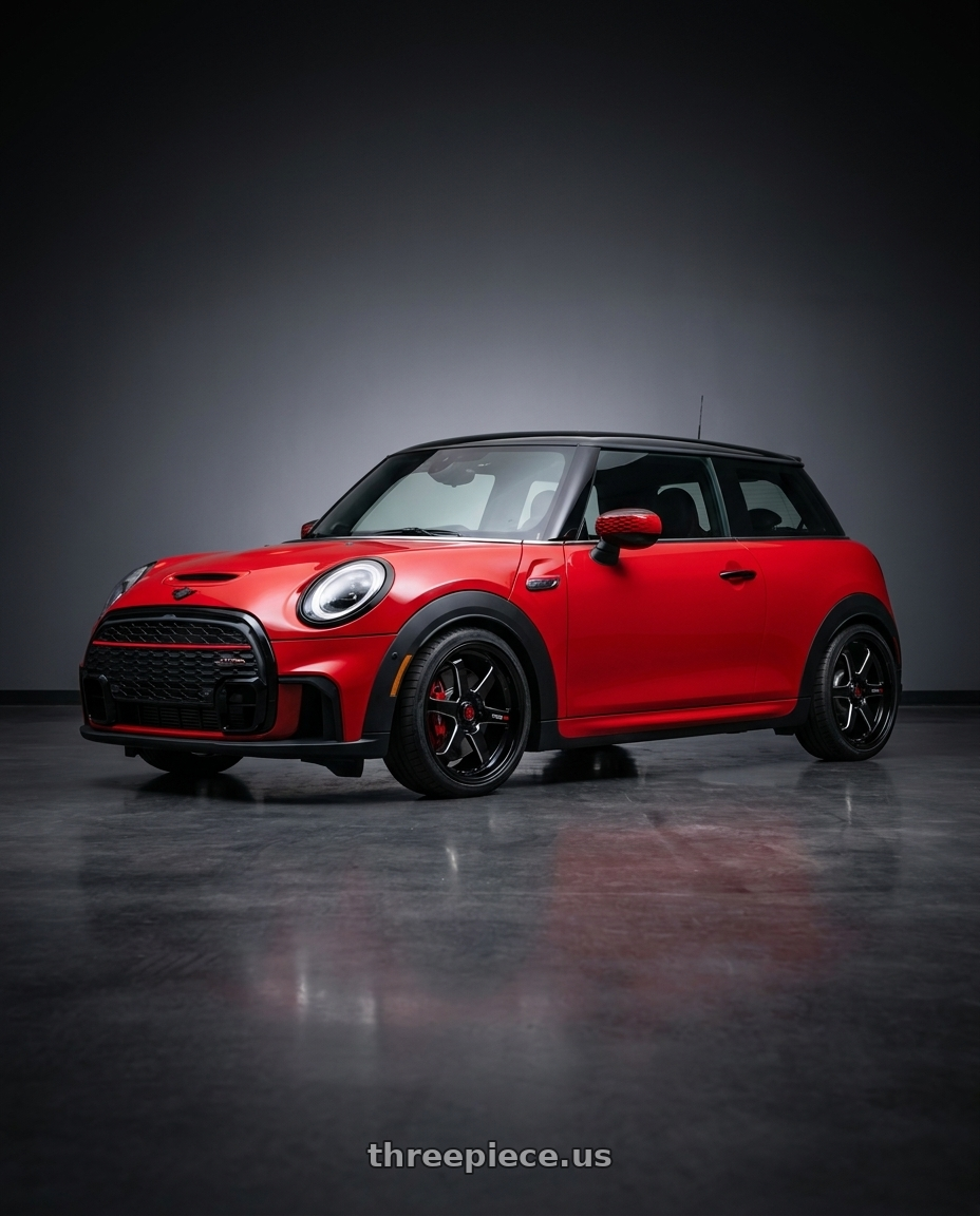 2025 mini jcw with TIS Motorsports 508BM 6x139.7 20x9.5 +20 Gloss Black W/milled Accents wheels