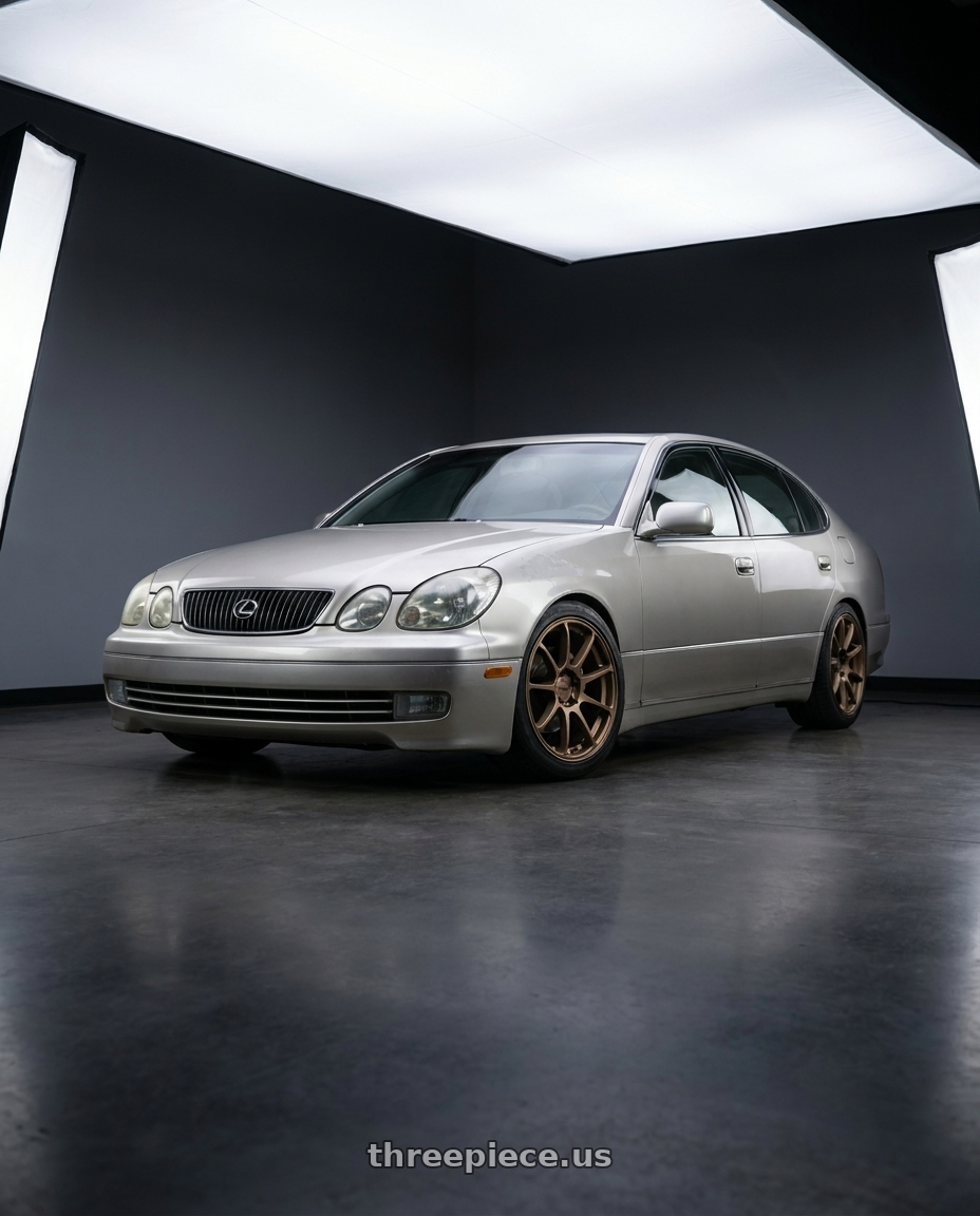 2002 lexus gs430 with KATANA RACING KR07 5x114.3 18x8 +40 Matte Bronze wheels