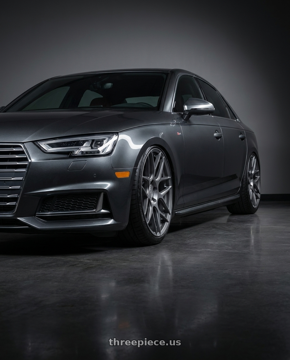 2023 Audi S4 B9 with Aodhan AFF2 5x112 19x9.5+35 Matte Gray wheels