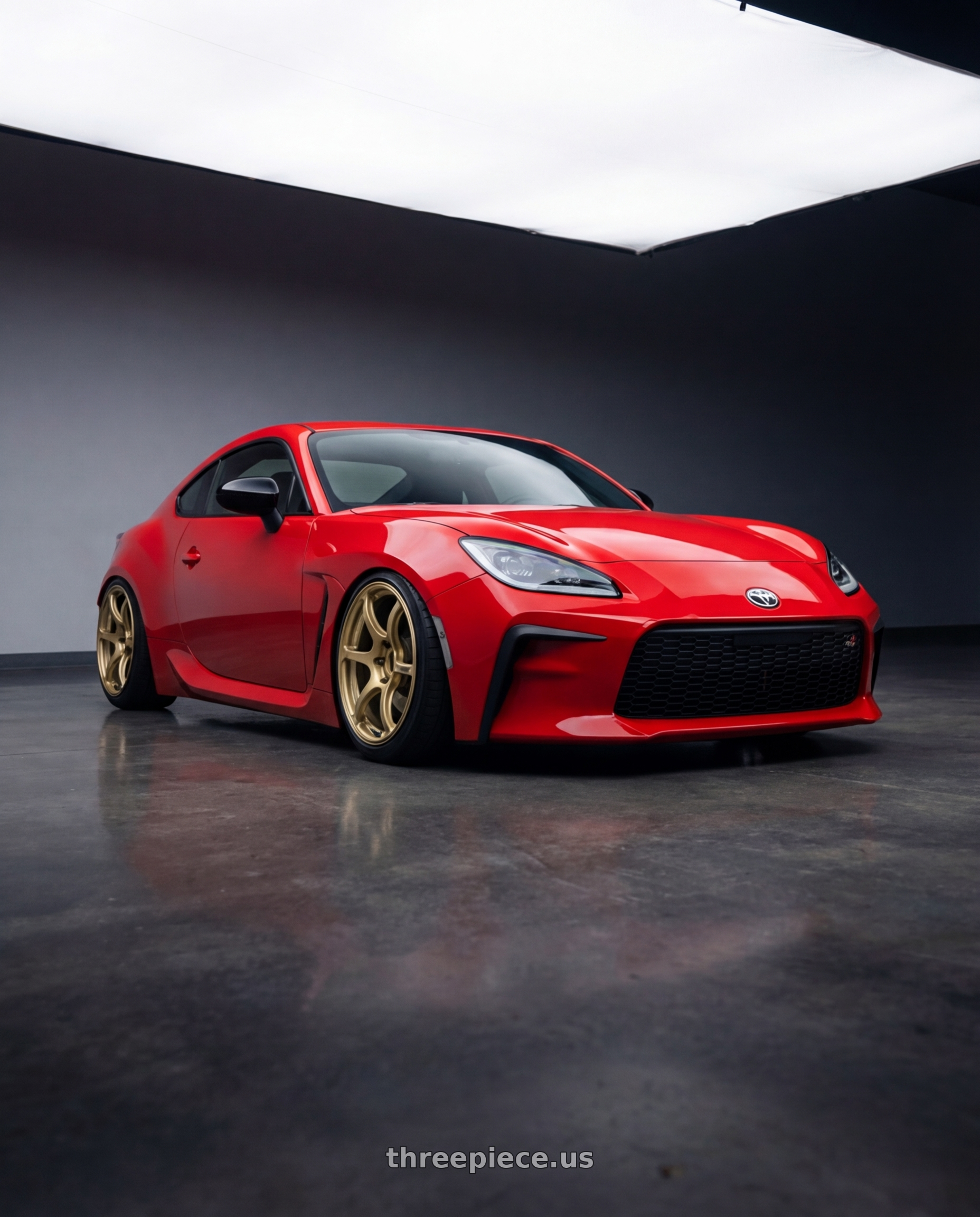 2024 Toyota GR86 with Advan RGIII 5x114.3 18x8.0+45 Gold wheels