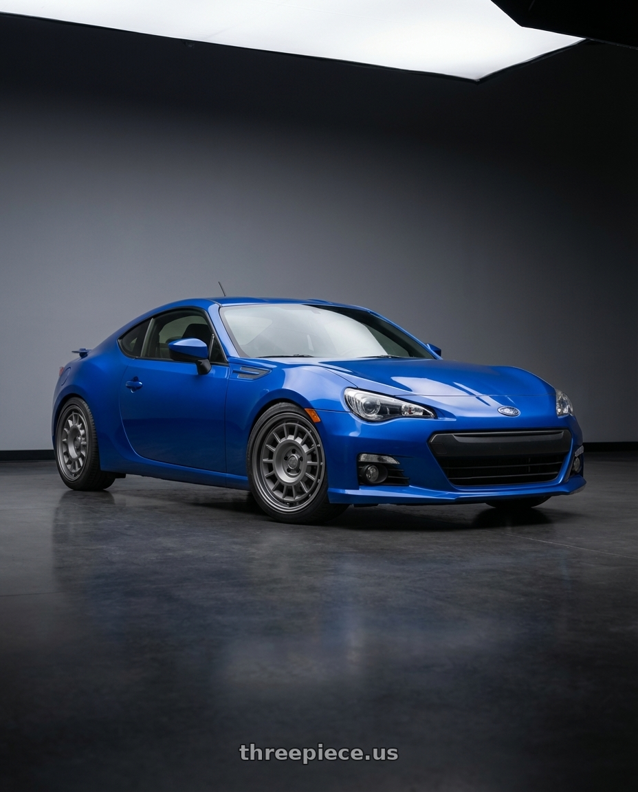 2017 Subaru BRZ with fifteen52 ALPEN MX 5x100 17x8 +38 FROSTED GRAPHITE (SATIN GREY) wheels