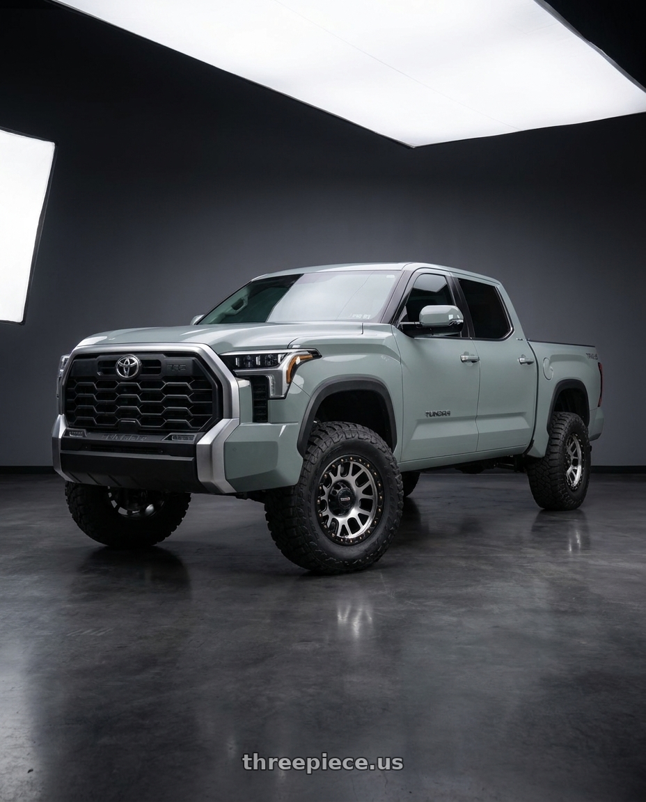 2024 Toyota Tundra with Vision Off-Road 111 Nemesis 6x139.7 20x9+10 Matte Black Machined Face wheels
