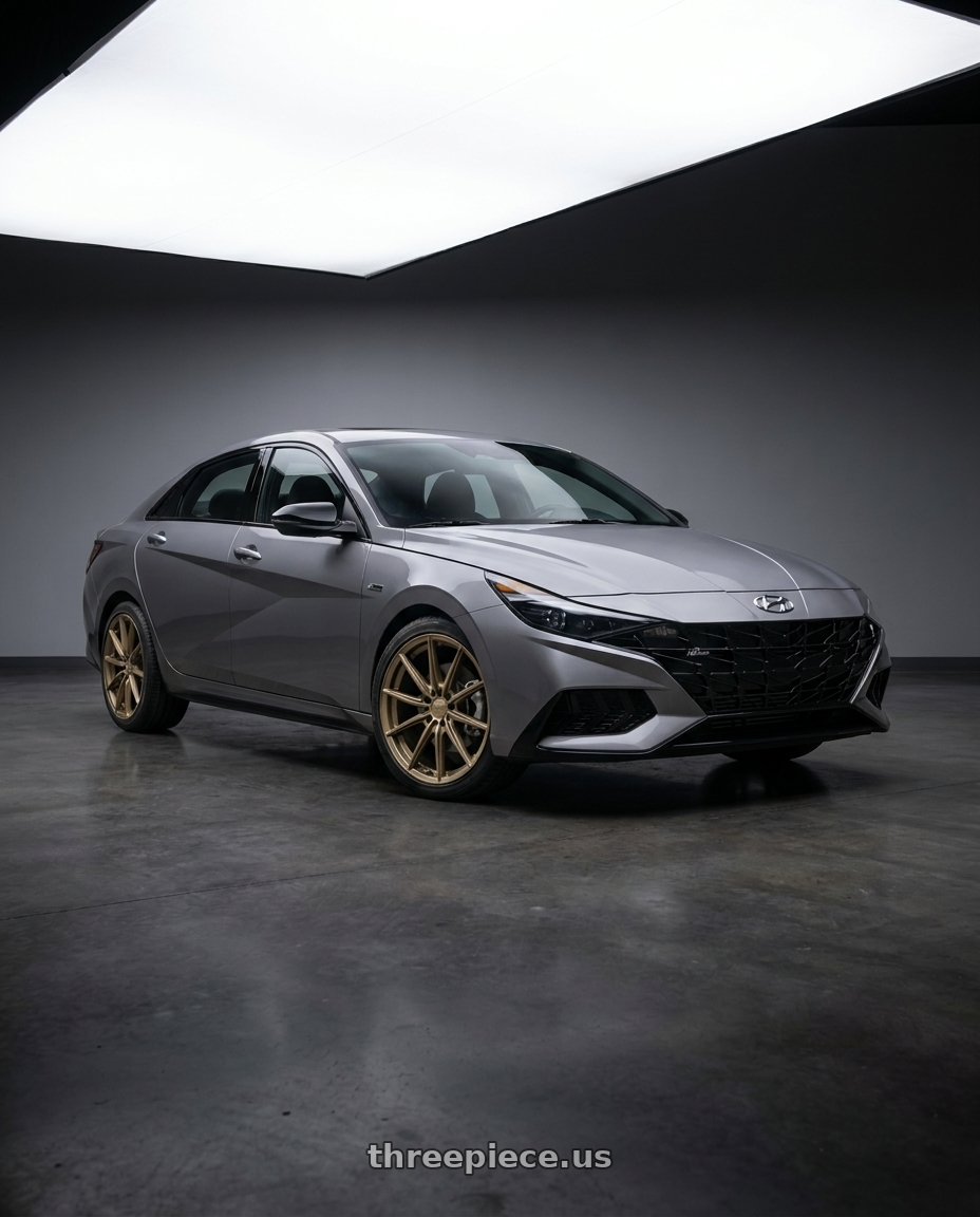 2023 Hyundai Elantra n line with Petrol P4B 5X114.3 17X8 +40 MATTE BRONZE wheels