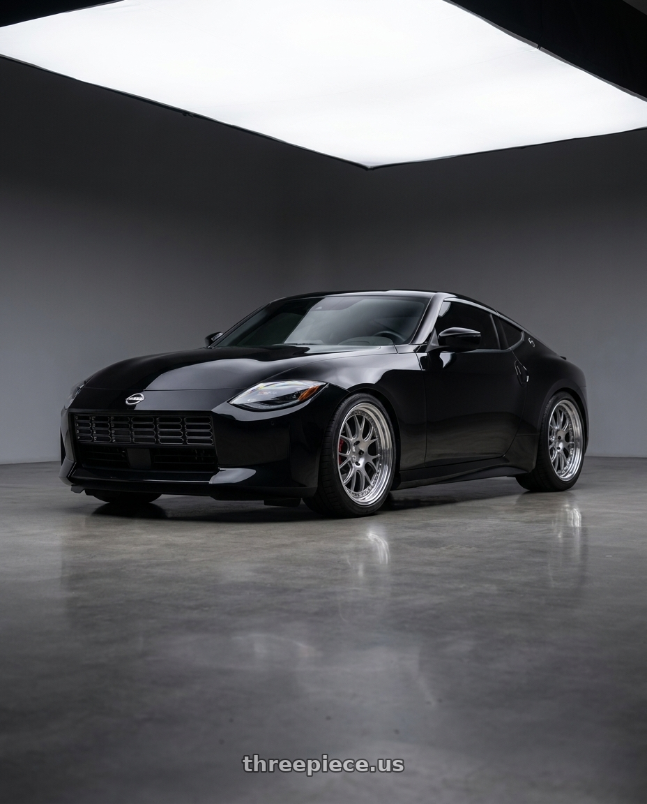 2024 Nissan z with SSR Professor MS3 5x114.3 19x9.5+25 HP Disk Titan Silver wheels