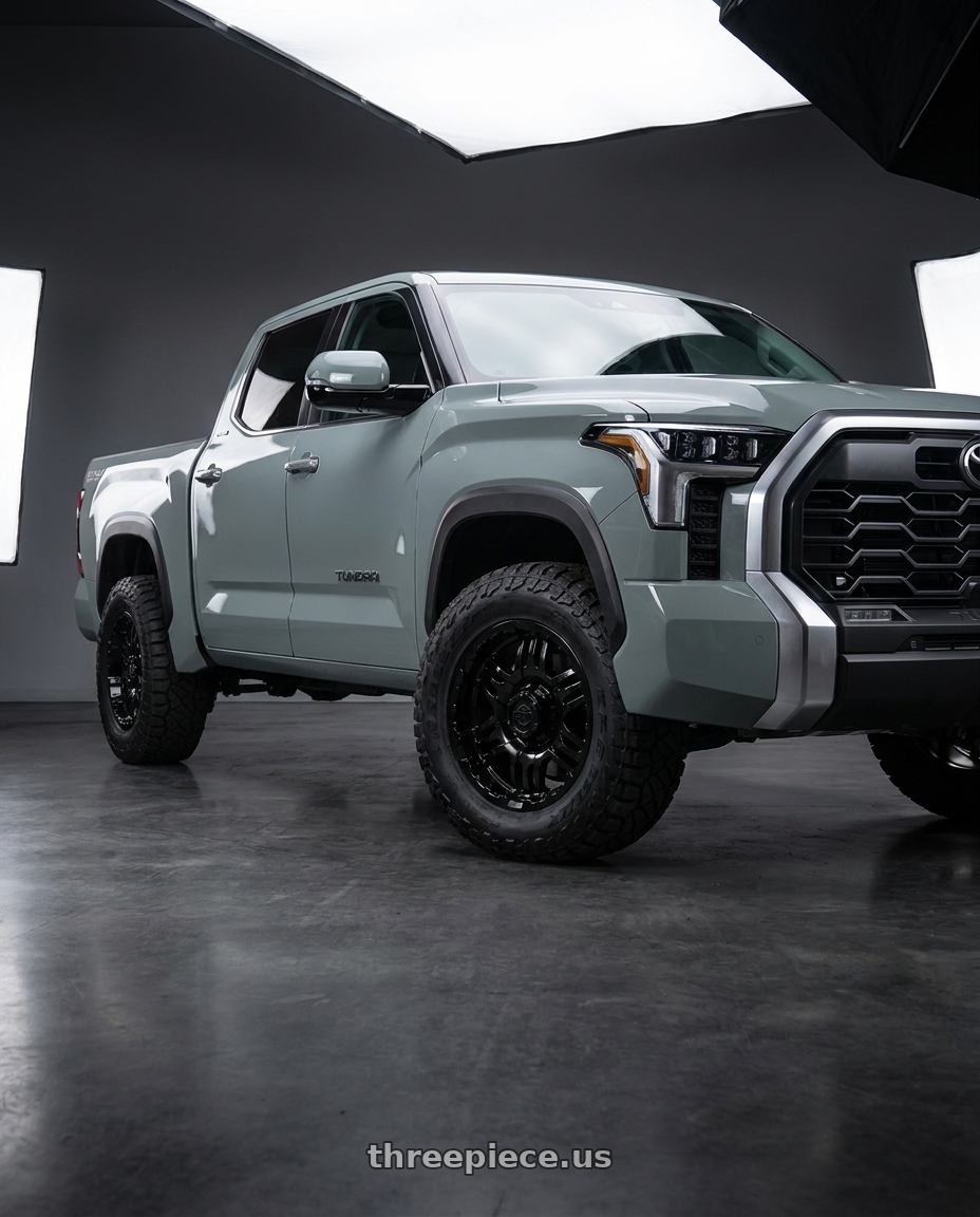 2024 Toyota Tundra with Gear Off Road 713B 6x139.7 20x9 +10 Gloss Black wheels
