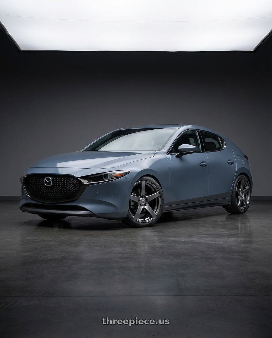 2023 Mazda Mazda3 Turbo with Forgestar CF5 5x114.3 18x10 +42 Gloss Anthracite wheels