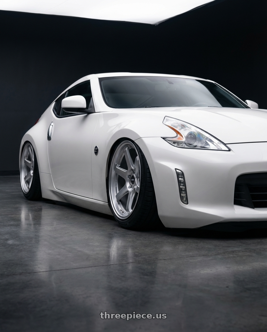 2019 Nissan 370Z with ESR Wheels APEX SERIES AP6 5x114.3 19x9.5 +22 Hyper Silver wheels