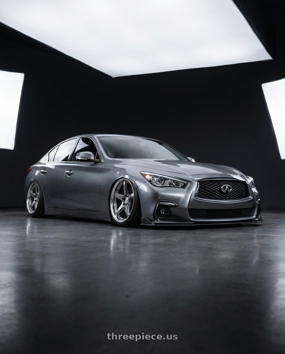 2019 INFINITI Q50 with Work T5R 2P 5x114.3 19x10.5 +0 GT SILVER wheels