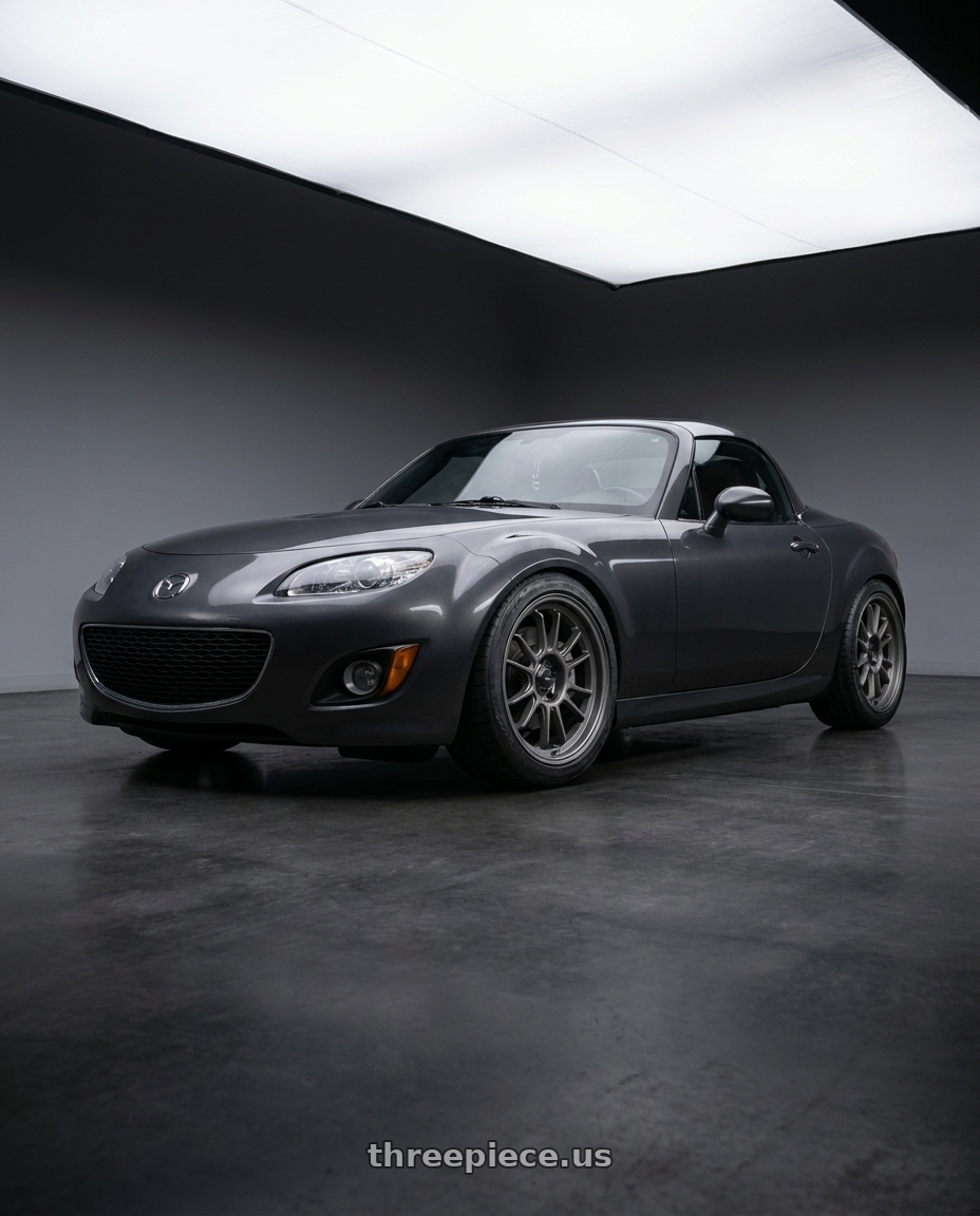 2014 Mazda Miata with Konig Hypergram 5x114.3 17x8+45 Matte Grey wheels