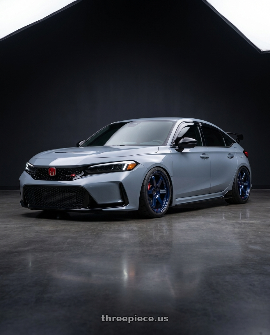 2024 Type R  with Volk Racing TE37SL 5x114.3 18x9.5 +40 MAG BLUE wheels