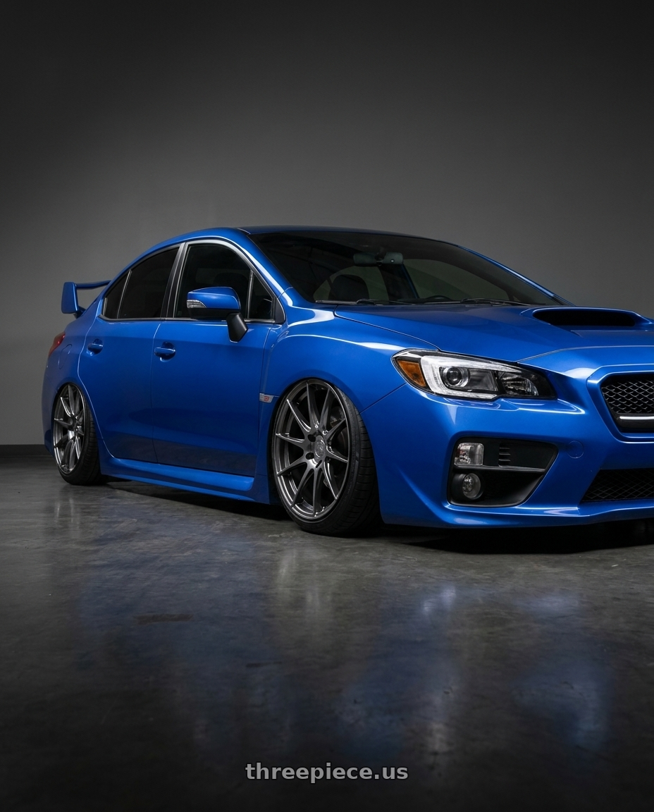 2013 Subaru WRX STI with Aodhan AH09 5x114.3 18x9.5 +35 Hyper Black wheels