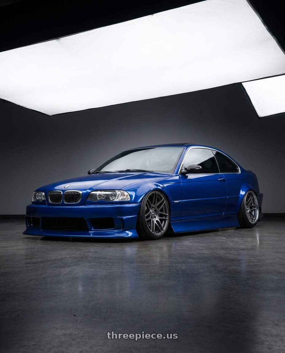 2005 BMW 330i with Forgestar F14 5x114.3 18x10 +42 Gloss Anthracite wheels