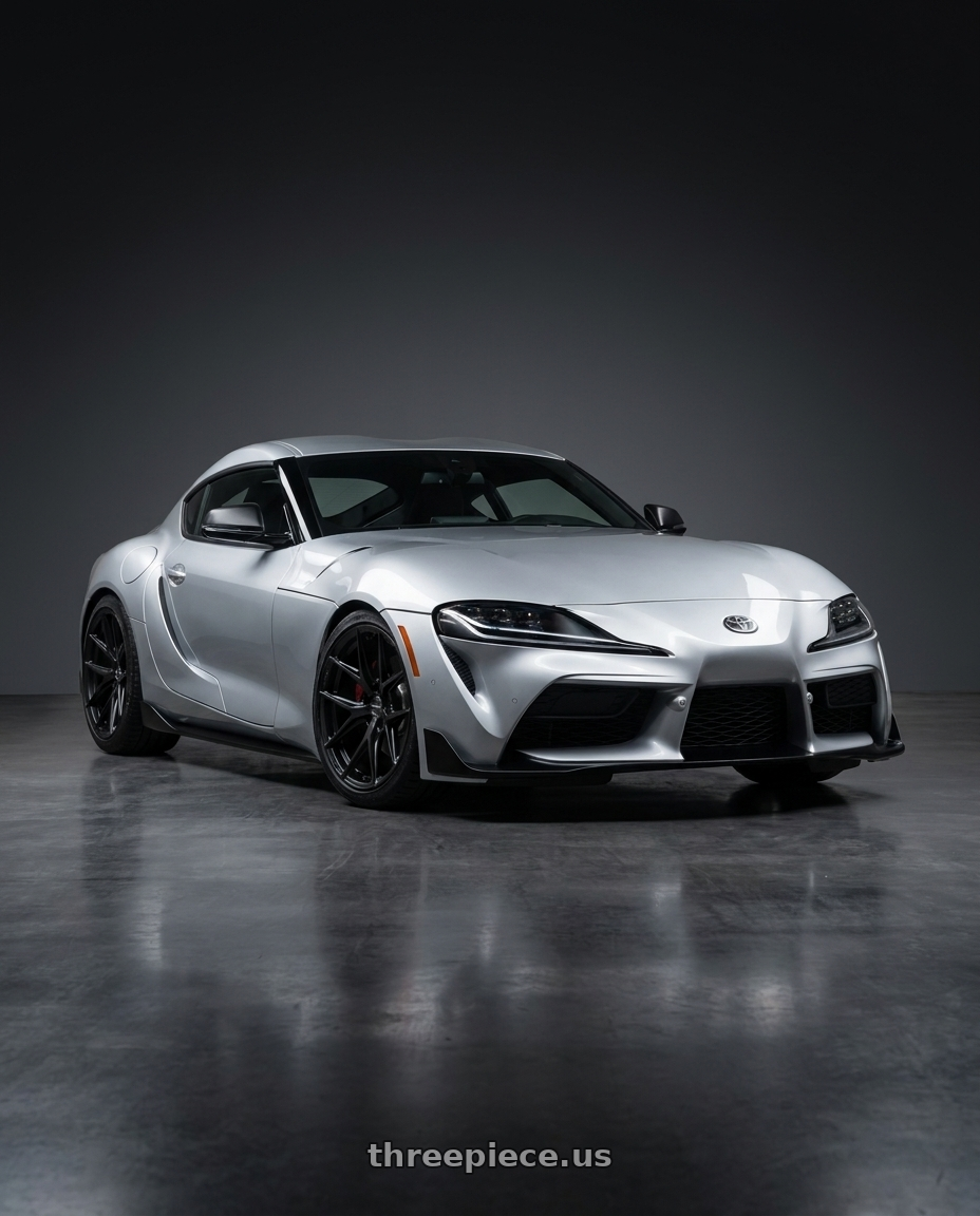 2023 A90 Toyota with VOSSEN HF6-4 6X139.7 18x9 +0 SATIN BLACK wheels