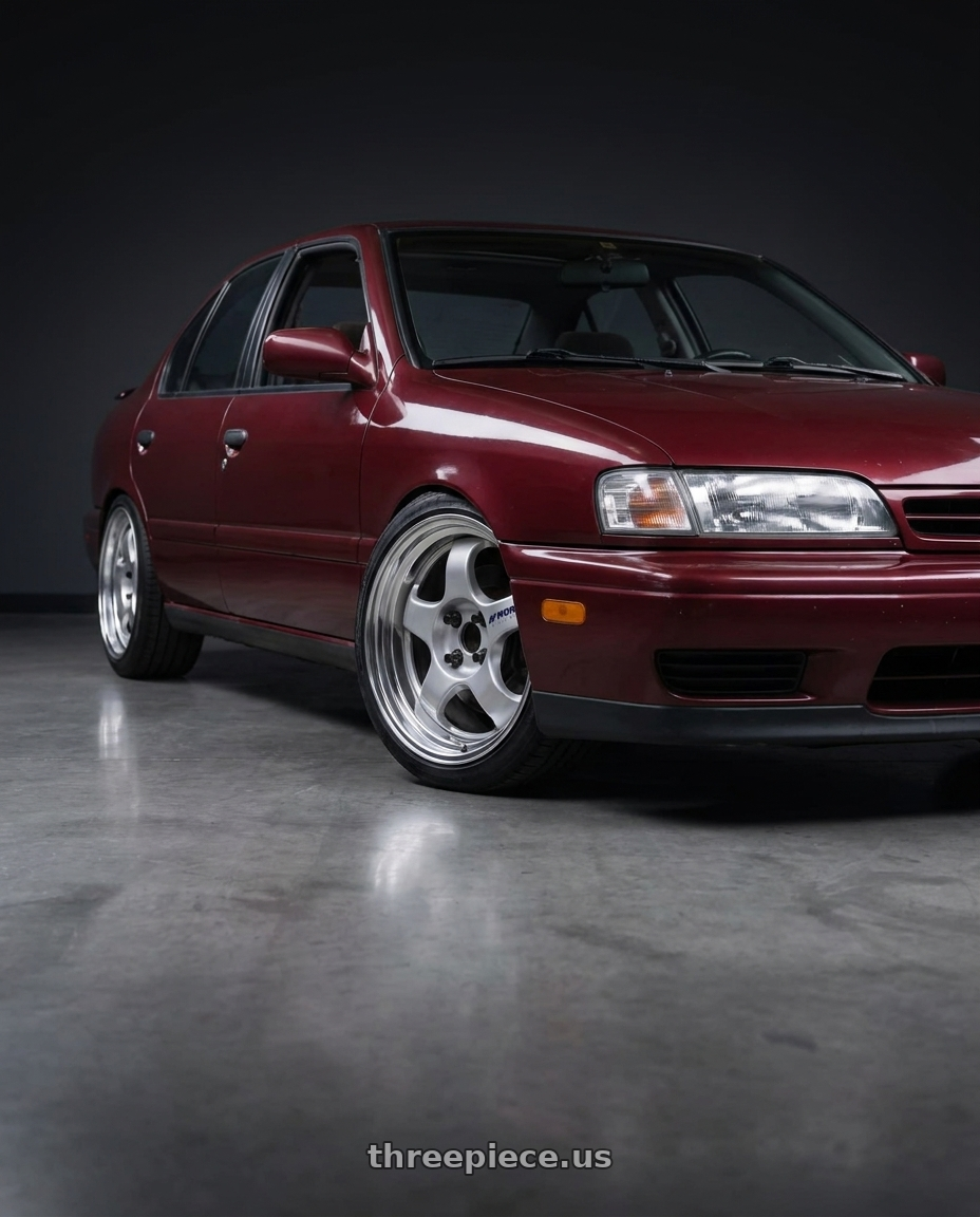 1993 Infiniti g20 with Work Meister S1 2P 4x114.3 15x10+0 O Disk Silver wheels