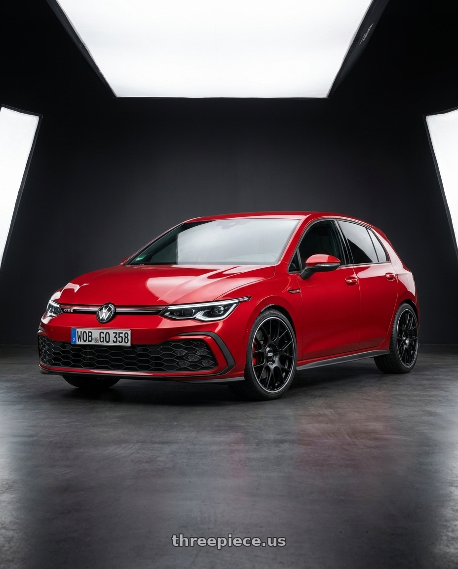 2021 Volkswagen GOLF GTI with BBS CH-R 5x130 19x12 +45 Satin Black Polished Rim Protector wheels