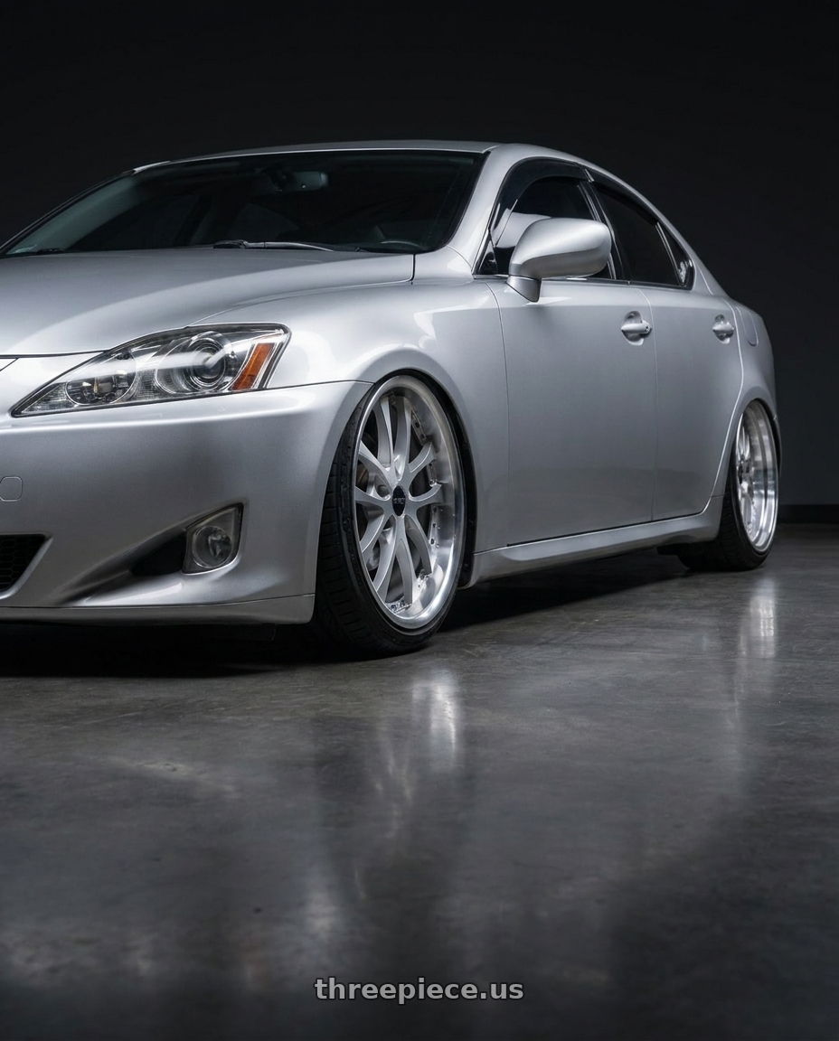 2010 Lexus Is250 with ARC AR5 5x114.3 18x9.5  +30 Silver Machine Face Lip Chrome Rivet wheels