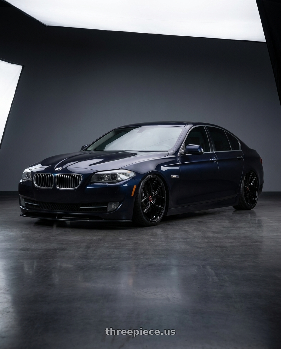 2012 bmw 535i with VOSSEN HF-5 5X120 20x9 +35 GLOSS BLACK wheels