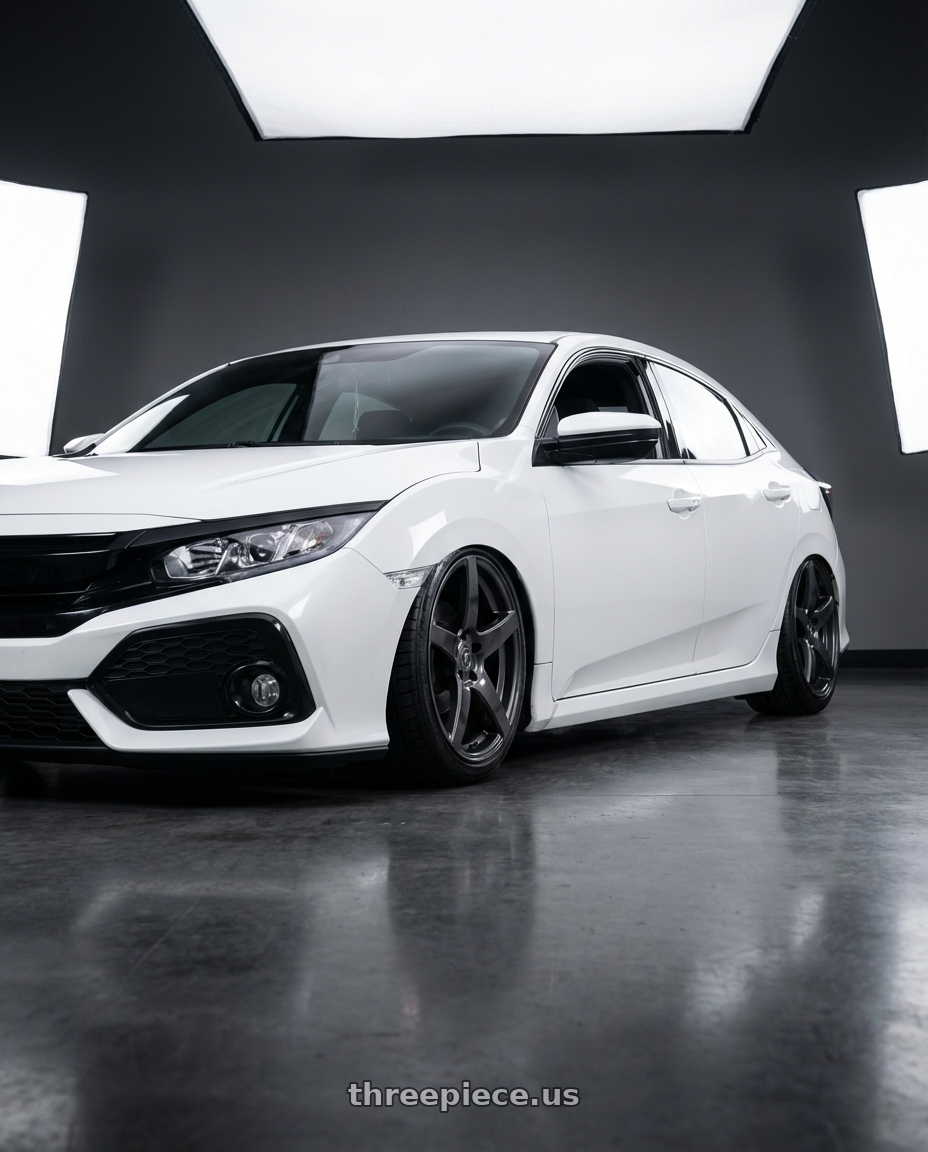 2019 Honda Civic with Forgestar CF5 5x114.3 19x10 +42 Gloss Anthracite wheels