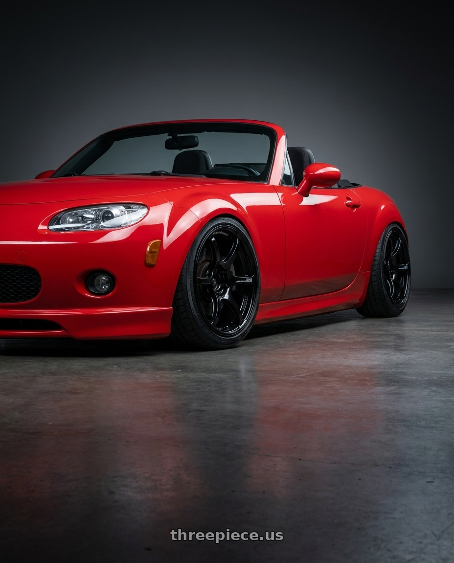 2012 Mazda MX-5 Miata NC with Advan RGIII 5x114.3 17x8.5+31 Gloss Black wheels