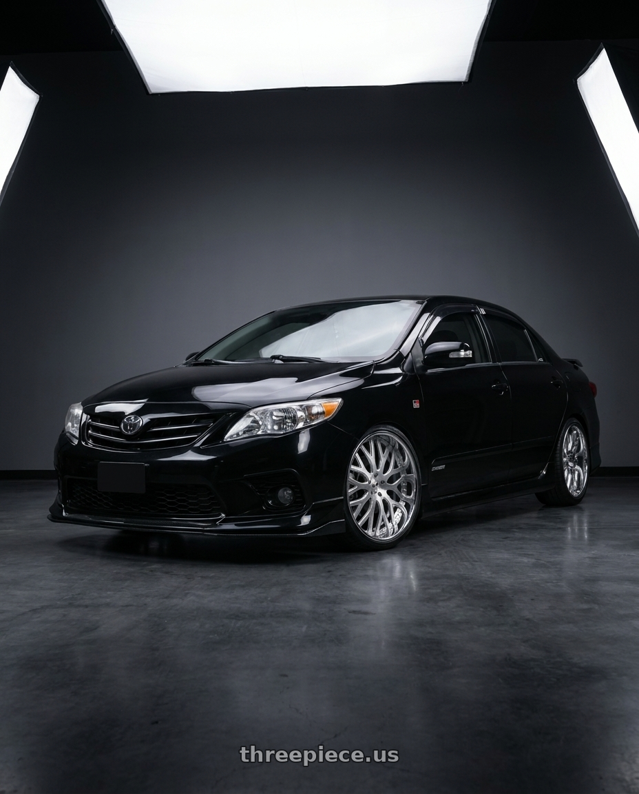 2012 toyota altis  with Amani Sorleno 5x112/5x120 22x10 +38 Brush Center Chrome Lip wheels