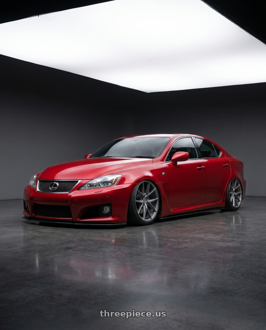 2012 Lexus IS-F with Niche 1PC M116 MISANO 5X114.3 19X8.5 +45 MATTE GUN METAL wheels